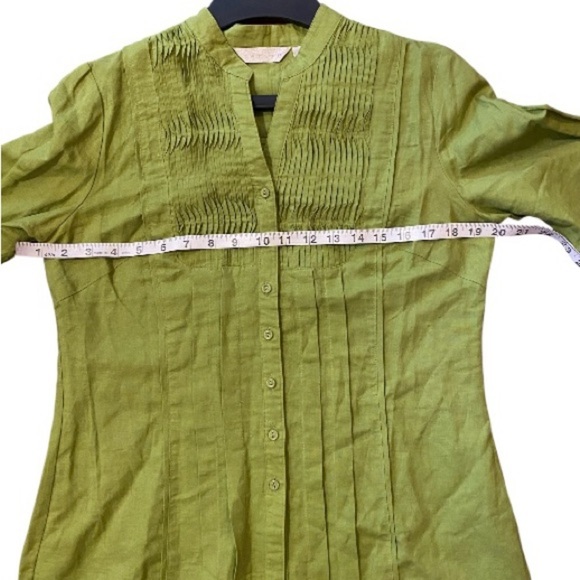 Tweeds Women’s Linen Blend Lime Green Women's Top size medium - Picture 5 of 8